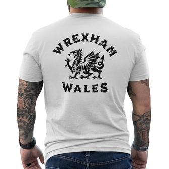 Wrexham Wales Welsh Dragon Flagintage Camiseta Hombre Estampado Espalda - Regaloses