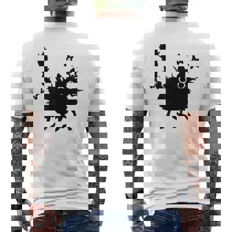 Y2k 90S Scary Cat Tomcat Is Scared Under Starry Men's T-shirt Back Print - Thegiftio
