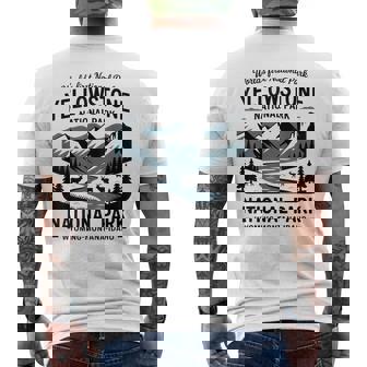 Yellowstone National Park World's First National Park Men's T-shirt Back Print - Thegiftio