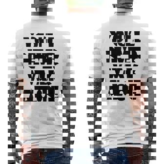 You'll Never Walk Alone メンズTシャツ バックプリント - Kawaiitshirt