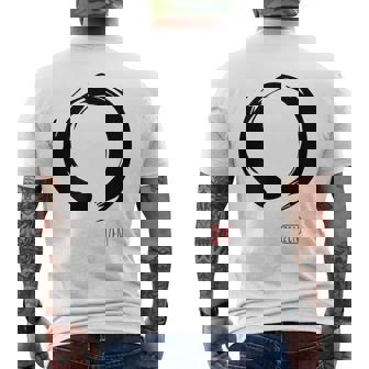 Zen Calligraphy Buddhist Enso Circle メンズTシャツ バックプリント - Kawaiitshirt