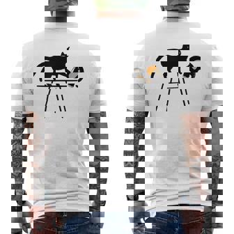 「おもしろいキャットレディが欲しい方法」に投票します メンズTシャツ バックプリント - Kawaiitshirt