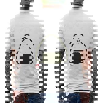 「パン-おにぎり」おもしろ 筆文字 服裏側 面白い文字入り 長袖tシャツ メンズTシャツ バックプリント - Kawaiitshirt