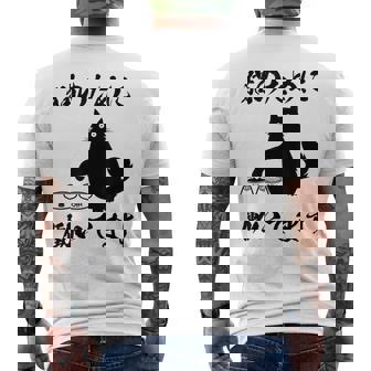 「猫のために 働いてます」猫 ネコ メンズ 猫好き にゃんこ 文字入り おもしろ 筆文字 面白い 服 面白い メンズTシャツ バックプリント - Kawaiitshirt