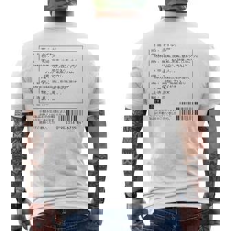 【かずなり】名前 食品表示 面白い 名前入り 名入れ 出産祝い おもしろ ネタ ウケ狙い 笑える ユーモア ウケる メンズTシャツ バックプリント - Kawaiitshirt