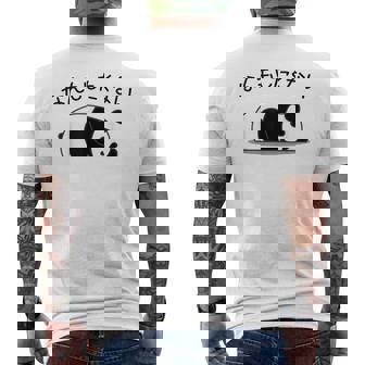 【なんもしたくない】パンダ おもしろ 面白い熊 可愛い ユーモア ギャグ ネタ ウケ狙い 笑える だらだら キャラクター メンズTシャツ バックプリント - Kawaiitshirt