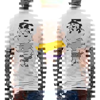 【まんが】クレヨンしんちゃん 尻出ししんちゃん メンズTシャツ バックプリント - Kawaiitshirt