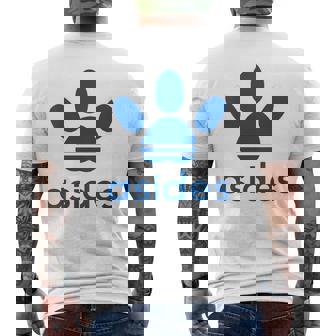 【バックプリント・背中側】Asides アシデス 足です。肉球です。【変なtシャツ屋】スポーツ ブランド パロディ 面白 メンズTシャツ バックプリント - Kawaiitshirt