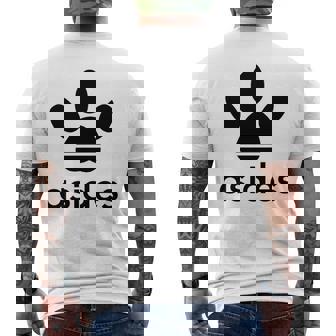 【バックプリント・背中側】Asides アシデス 足です。肉球です。【変なtシャツ屋】スポーツ ブランド パロディ 面白 長袖tシャツ メンズTシャツ バックプリント - Kawaiitshirt