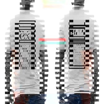 【バックプリント・背中側】Bocci ぼっち ロゴ 総柄 イタリア国旗風【変なtシャツ】陰キャ ブランド パロディ 面白 メンズTシャツ バックプリント - Kawaiitshirt