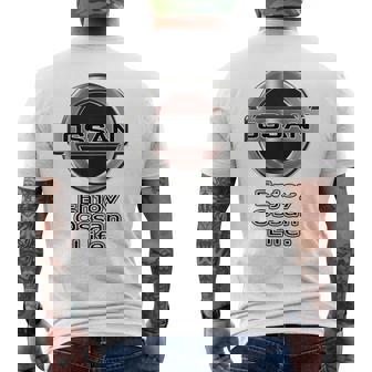 【バックプリント・背中側】Ossan おっさん（車好き ロゴ エンブレム パロディ）【変なデザイン屋さん】文字 面白い メンズTシャツ バックプリント - Kawaiitshirt