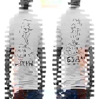 【夏色まつり】えびふらいおんは空を飛ぶ メンズTシャツ バックプリント - Kawaiitshirt