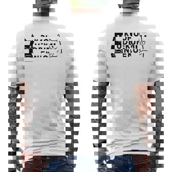 【後方腕組ネコ】猫 ネコ かわいい おもしろ 面白い 推し ヲタ オリジナル メンズTシャツ バックプリント - Kawaiitshirt