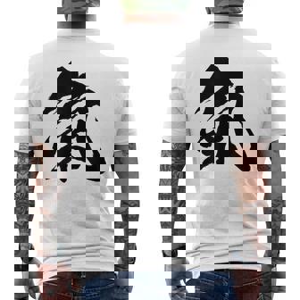 【氣】一文字 漢字 日本語 毛筆 書道 筆文字 言葉 和柄 日本 かっこいい お土産 海外 おもしろ 面白い 文字入り メンズTシャツ バックプリント - Kawaiitshirt