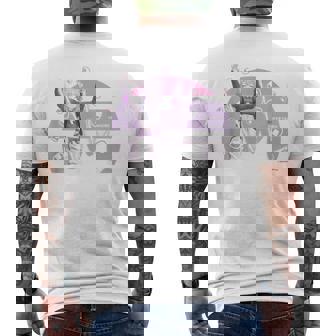 【猫又おかゆ】ホロぐら名場面 メンズTシャツ バックプリント - Kawaiitshirt