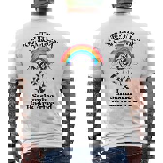 あなたの小さな皮肉な太陽の光はアライグマに到着しました メンズTシャツ バックプリント - Kawaiitshirt