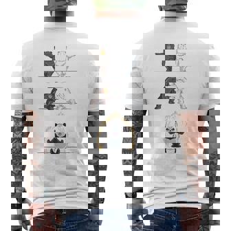 おもしろパンダ パンダ フュージョン ギフト シャツ かわいい シロクマ メンズTシャツ バックプリント - Kawaiitshirt
