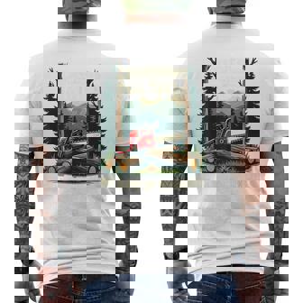 おもしろ林業チェーンソー 背の高い木 ワークアウト ロギング 生活 メンズTシャツ バックプリント - Kawaiitshirt