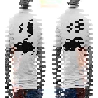 お化けの顔 ハロウィーン 幽霊 おばけ ゆうれい メンズTシャツ バックプリント - Kawaiitshirt