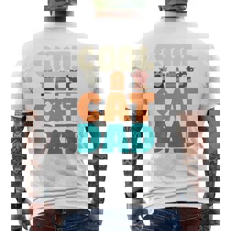 かっこいい猫お父さん面白い猫好きの男性 長袖tシャツ メンズTシャツ バックプリント - Kawaiitshirt