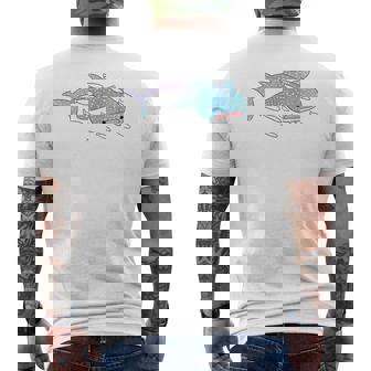 かわいい カワイイ エステ ブルー ジンベラ サメ 海 ギフト メンズTシャツ バックプリント - Kawaiitshirt