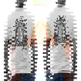 かわいいお尻 面白い ハロウィン ゴースト レトロ ヴィンテージ スタイル メンズTシャツ バックプリント - Kawaiitshirt