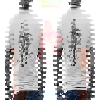 かわいい和風和風ピンク 長袖tシャツ メンズTシャツ バックプリント - Kawaiitshirt