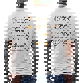 かわいい面白い犬種 メンズTシャツ バックプリント - Kawaiitshirt