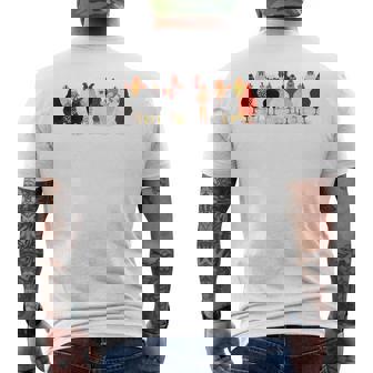 かわいい鶏 洋画 恋 春 パステル メンズTシャツ バックプリント - Kawaiitshirt