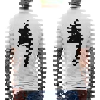 かわいい黒猫tシャツ ユニセックス メンズTシャツ バックプリント - Kawaiitshirt