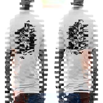 くま スケートボーダー スケートボード スケートボーダー スケートボード メンズTシャツ バックプリント - Kawaiitshirt