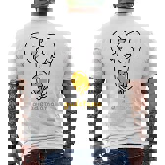 ぐでたま たまごわり メンズTシャツ バックプリント - Kawaiitshirt