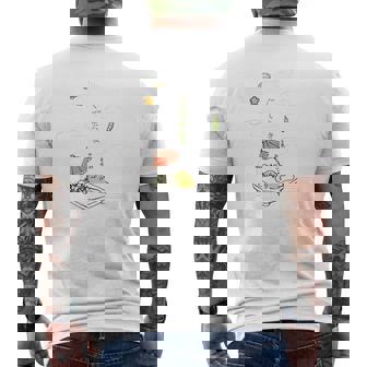 ぐでたま 鶏卵戯画 メンズTシャツ バックプリント - Kawaiitshirt