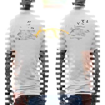 ぐでーんとくつろいでいる柴犬 メンズTシャツ バックプリント - Kawaiitshirt
