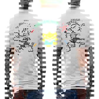 けろけろけろっぴ てるてるぼうず ライトカラー メンズTシャツ バックプリント - Kawaiitshirt