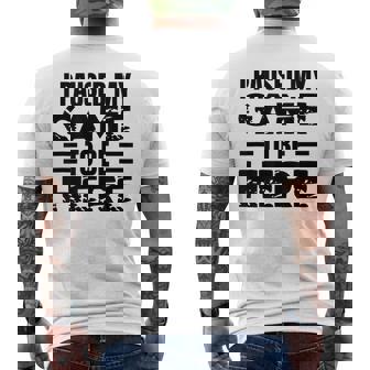 ここに来るためにゲームを一時停止しました メンズTシャツ バックプリント - Kawaiitshirt