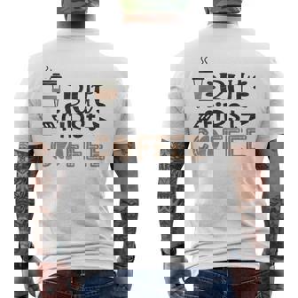 しかし、ファーストコーヒー面白いコーヒー愛好家の名言 メンズTシャツ バックプリント - Kawaiitshirt