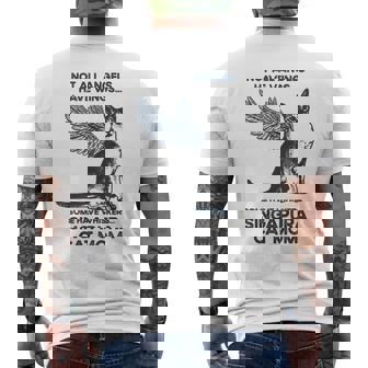 すべての天使に翼があるわけではない-マザーシンガプーラキャットママ メンズTシャツ バックプリント - Kawaiitshirt