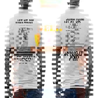 ただビール飲みたい&吊るしw おれのシベリアンハスキー メンズTシャツ バックプリント - Kawaiitshirt