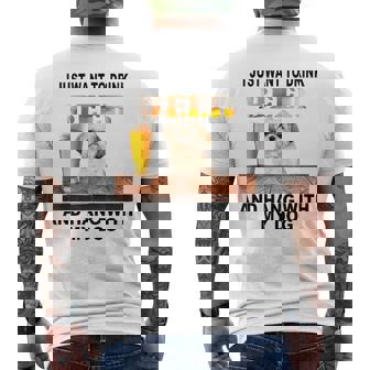 ただビール飲みたい&吊るしw おれのシーズーー メンズTシャツ バックプリント - Kawaiitshirt