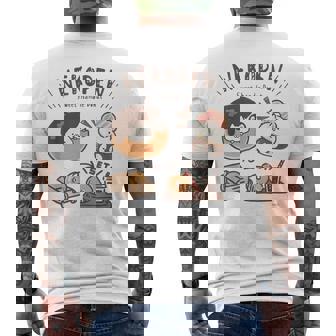 ねこぺん日和 ドーナツ メンズTシャツ バックプリント - Kawaiitshirt