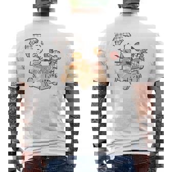 ねこぺん日和 ドーナツたくさん メンズTシャツ バックプリント - Kawaiitshirt