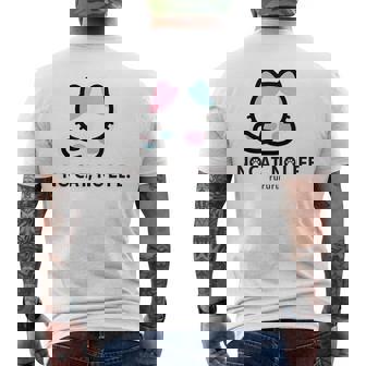 びーえするるる【Bsテレ東公式】No Cat No Life（10色） メンズTシャツ バックプリント - Kawaiitshirt