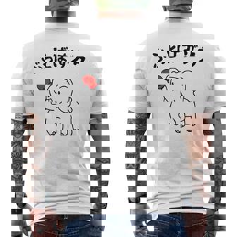 ぶっとばすゾウ オヤジギャグ おやじギャグ ジョーク ダジャレ好き 面白いネタ ダジャレ おもしろ メンズTシャツ バックプリント - Kawaiitshirt