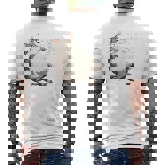 わがままボディ 猫 ねこ 太ったねこ ぽっちゃり 好ねこき かわいい おもしろ 面白い メンズTシャツ バックプリント - Kawaiitshirt