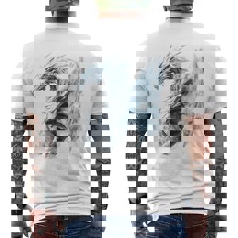 アイスドラゴン グラフィック 神話アート アイスドラゴン メンズTシャツ バックプリント - Kawaiitshirt