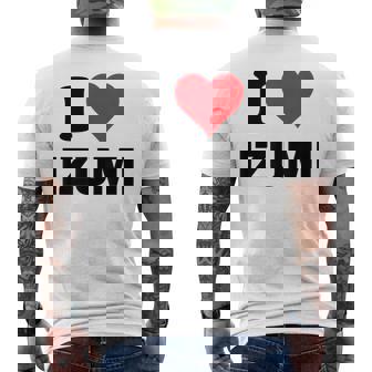 アイハート 和泉 日本 大好き 日本土産アイテム メンズTシャツ バックプリント - Kawaiitshirt