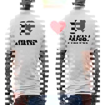 アイハート 天草 Japan Love 日本土産 メンズTシャツ バックプリント - Kawaiitshirt