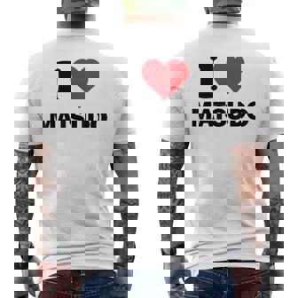 アイハート 松戸ジャパンラブ 日本土産 メンズTシャツ バックプリント - Kawaiitshirt