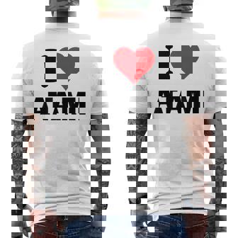 アイハート 熱海 Japan Love Japan お土産 メンズTシャツ バックプリント - Kawaiitshirt